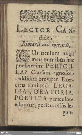 Lector Candide …