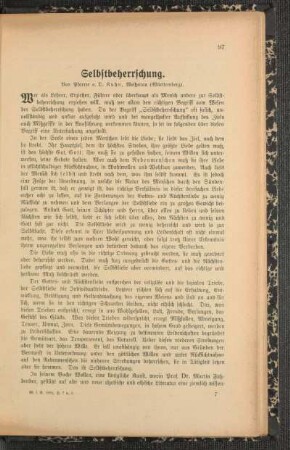 Selbstbeherrschung