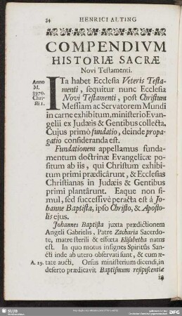 Compendium Historiae Sacrae Novi Testamenti