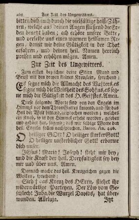 Zur Zeit des Ungewitters
