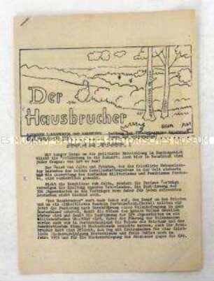 Hektografierte Zeitung der KPD-Ortsgruppe Hamburg-Hausbruch mit dem Aufruf zu einem gesamtdeutschen Volksentscheid über die Zukunft Deutschlands und zu kommunalen Themen