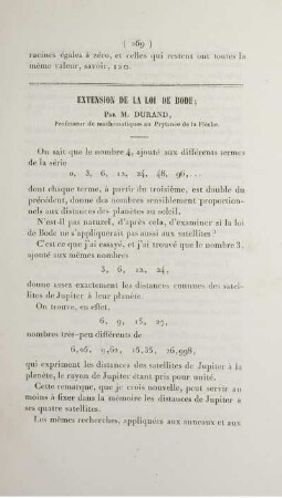Extension de la loi de Bode.