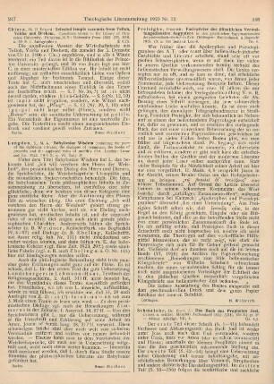 247 [Rezension] Langdon, Stephen, Babylonian Wisdom containing the poem of the righteous sufferer, zhe dialogue of pessimism, the books of proverbs and the supposed rules of monthly diet