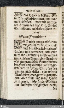 XXVII. Die thätige Erkäntniß Christi