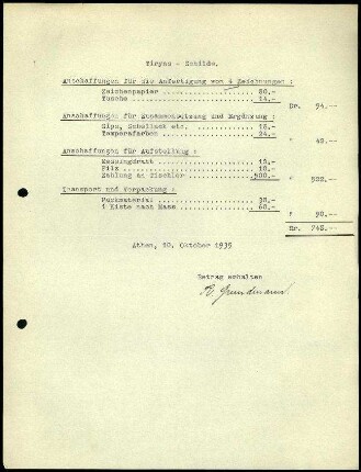 Liste; Tiryns-Schilde