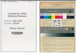 Entnazifizierung Heinrich Tewes , geb. 18.03.1884 (Steiger)