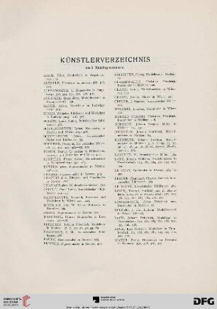 Künstlerverzeichnis