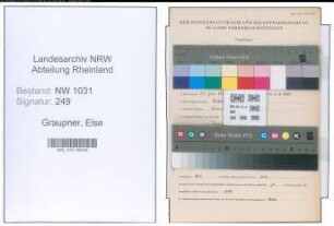 Entnazifizierung Else Graupner , geb. 31.01.1901 ()
