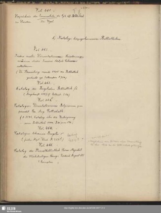 II.Eb. Kataloge hinzugekommener Bibliotheken (Vol.462-466)