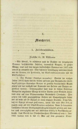 X. Mancherlei.