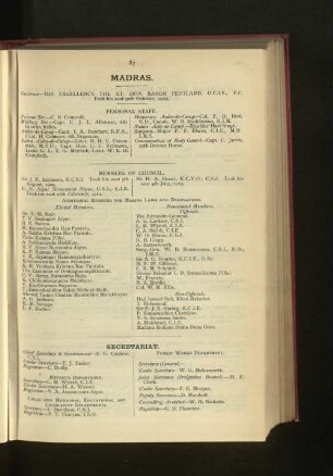 Officers employed in Madras (with Civil Annuitants and Pensioners, and Ecclesiastical Establishment)