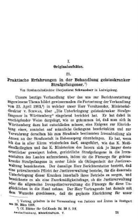 401-414, Praktischer Erfahrungen in der Behandlung geisteskranker Strafgefangener