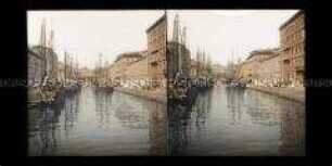 Blick in den Canal Grande zur Kirche Sant Antonio Nuovo, Triest