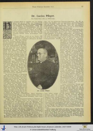 Dr. Lucien Pfleger.