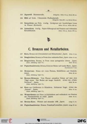 C. Bronzen und Metallarbeiten (Nr. 337-350)