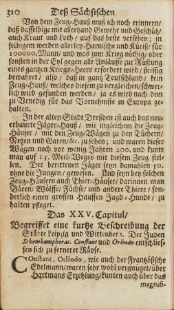 Das XXV. Capitul