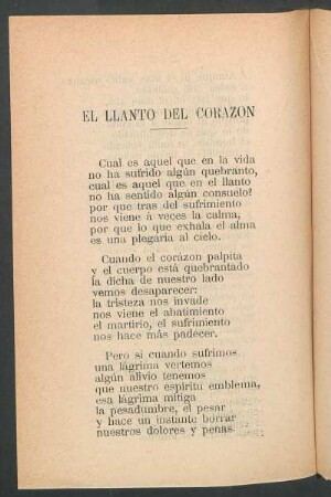 El llanto del corazón