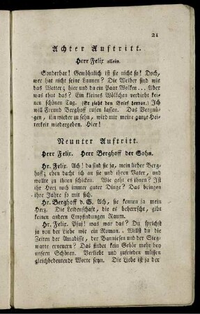 Neunter Auftritt. - Sechszehnter und letzter Auftritt.