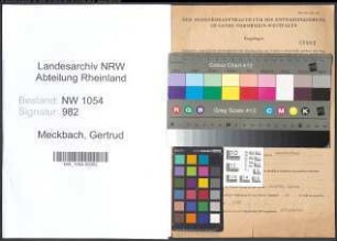 Entnazifizierung Gertrud Meckbach , geb. 16.07.1892 ()
