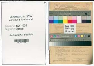 Entnazifizierung Friedrich Aldenhoff , geb. 21.04.1884 (Wiegemeister)
