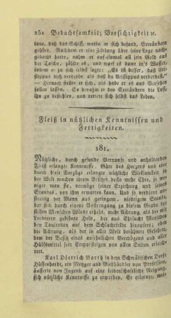 Fleiß in nützlichen Kenntnissen und Fertigkeiten