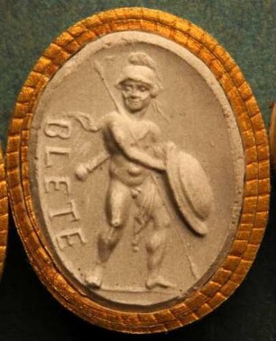 Mars (Ares) mit Schild und Spieß (Daktyliothek, Supplement)