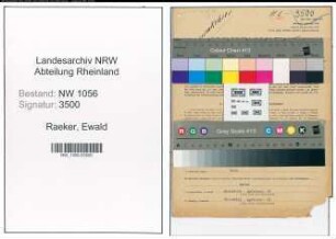 Entnazifizierung Ewald Raeker , geb. 18.11.1909 (Angestellter)