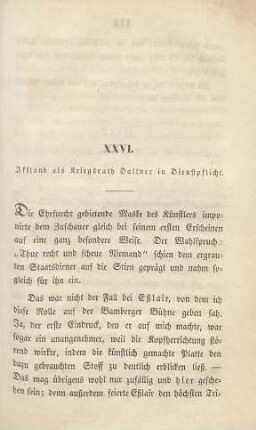 XXVI. Iffland als Kriegsrath Dallner in Dienstpflicht