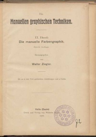 Bd. 2: Die manuelle Farbengraphik