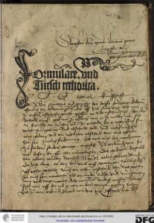 Formulare und deutsch rhetorica