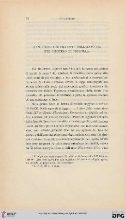 5.Ser.1.1890: D'un singolare graffito dell'anno 375 nel cimitero di Priscilla
