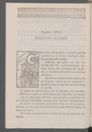 Capítulo LXXIII - Diligencia macabra