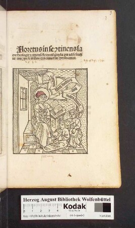 Floretus in se [con]tinens sacre theologie [et] canonu[m] flores ad gaudia paradisi finaliter eos (qui se in illos exercitauerint) perducentes