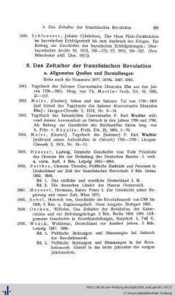 5. Das Zeitalter der französischen Revolution.