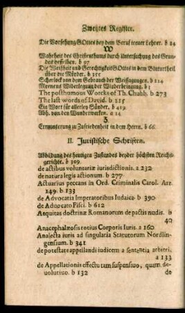II. Juristische Schriften