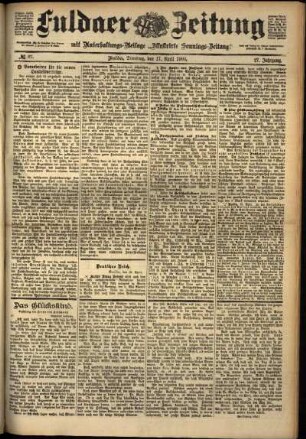 Ausgabe vom Dienstag, den 17. April 1900.