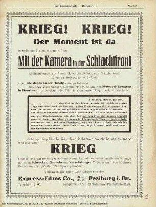 Mit der Kamera in der Schlachtfront