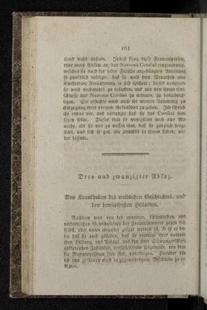 Von Krankheiten des weiblichen Geschlechtes, und den bewärthesten Heilarten.