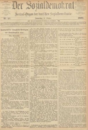 No 44. Donnerstag, 27. Oktober. 1881.