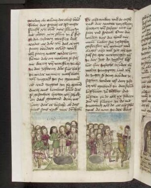 (1) Joseph wird in eine Zisterne geworfen; (2) Joseph wird an die Ismaleiten verkauft.
