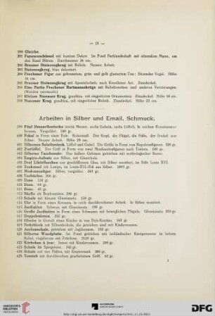 Arbeiten in Silber und Email. Schmuck (Nr. 399-544)