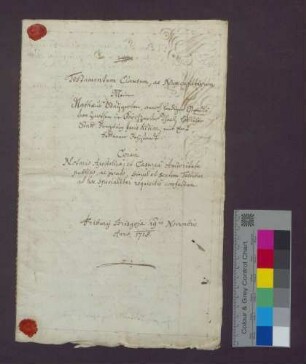 Testament des Mathäus Steygert von Zarten.