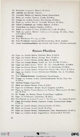 Bronze-Plastiken (Nr. 282-319)