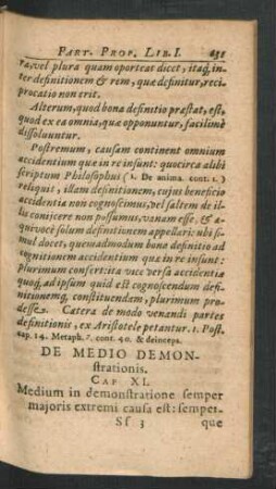 De Medio Demonstrationis. Cap. XI.