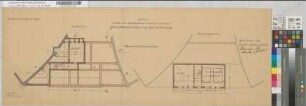 Entwurf zum Bau eines Betriebsgebäudes zwischen den beiden Güterzuglokomotivschuppen auf Bahnhof Duisburg: Grundriß [2 Exemplare], M. 1:100