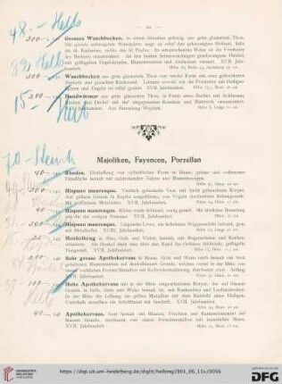 Majoliken, Fayencen, Porzellan (Nr. 141-23)