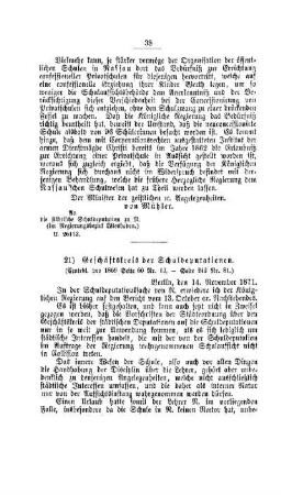 Geschäftskreis der Schuldeputationen : [IV. Elementarschulwesen]