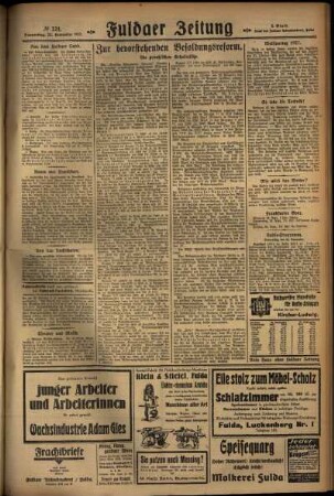 Zweite Ausgabe vom Donnerstag, den 29. September 1927.