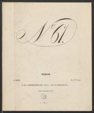 Victoria-Marsch. : K. Preuss. Cavallerie-Marsch. : Zur feierlichen Einholung am 8ten Februar 1858 des neu vermählten Königlichen Paares Sr. K. H. des Prinzen Friedrich Wilhelm von Preussen und J. K. H. der Prinzession Victoria von England