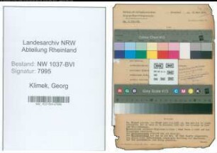 Entnazifizierung Georg Klimek , geb. 25.09.1904 (Amtsgerichtsrat)